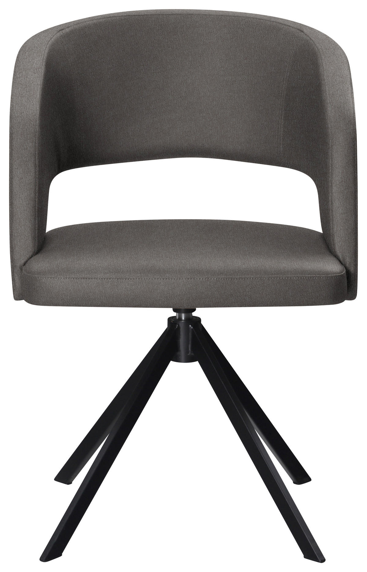 CHAISE ACCOUDOIRS  in Stahl Lederlook (vegan)  - Dunkelgrau/Schwarz, Konventionell, Textil/Metall (56/84/59cm) - Moderano
