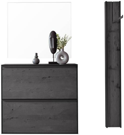 GARDEROBE 3-teilig in 133/195/20 cm - Anthrazit, Design, Glas/Holz (133/195/20cm) - Johann Jakob