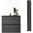 GARDEROBE 3-teilig  in 133/195/20 cm  - Anthrazit, Design, Glas/Holz (133/195/20cm) - Johann Jakob