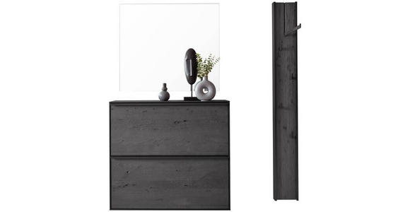 GARDEROBE 3-teilig in 133/195/20 cm - Anthrazit, Design, Glas/Holz (133/195/20cm) - Johann Jakob