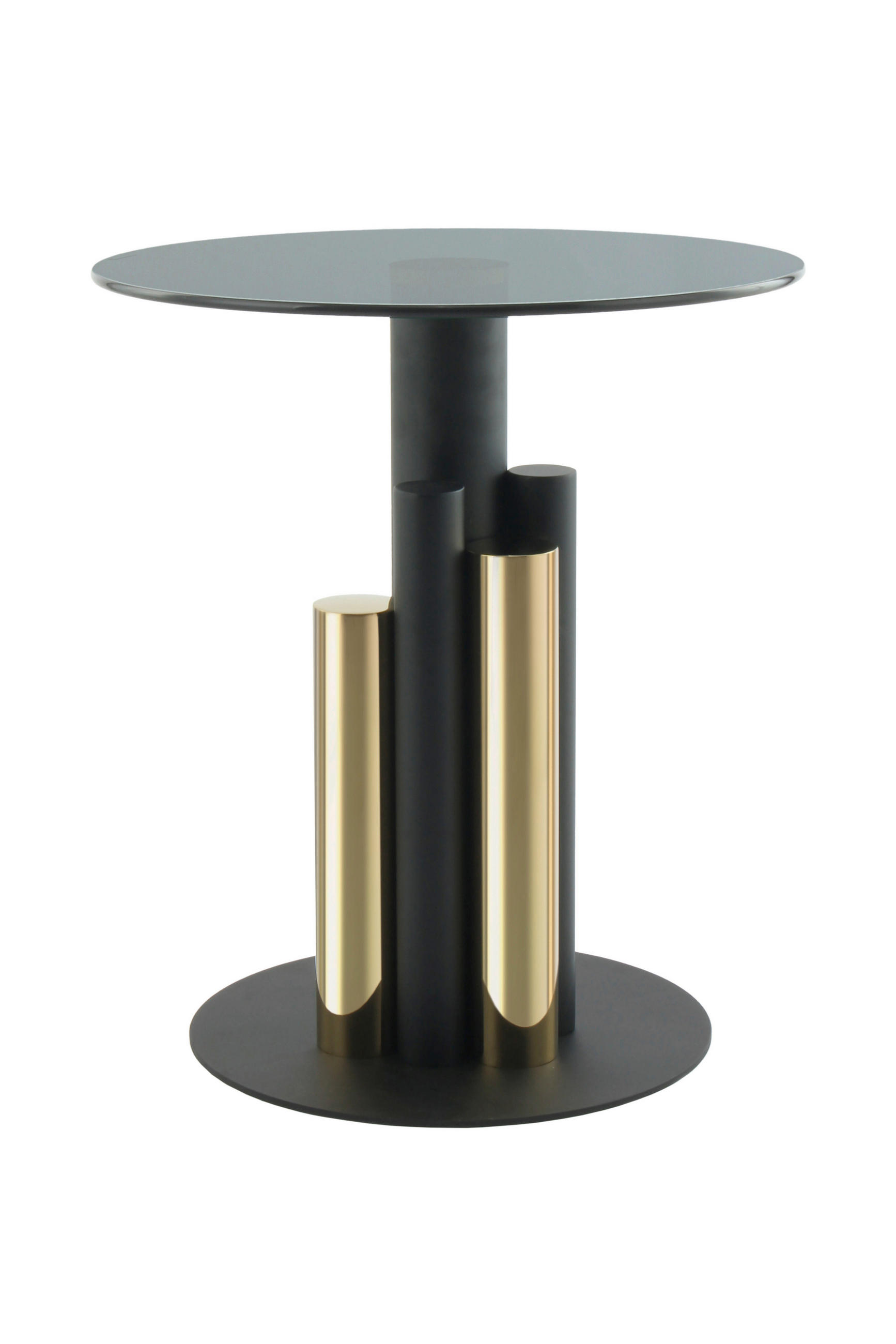 Masa Auxiliara din metal, sticla, 46/46/52 cm