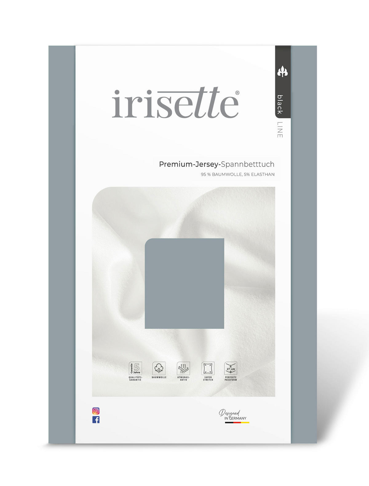 SPANNBETTTUCH Jersey  - Blau, KONVENTIONELL, Textil (140-160/200-220cm) - Irisette