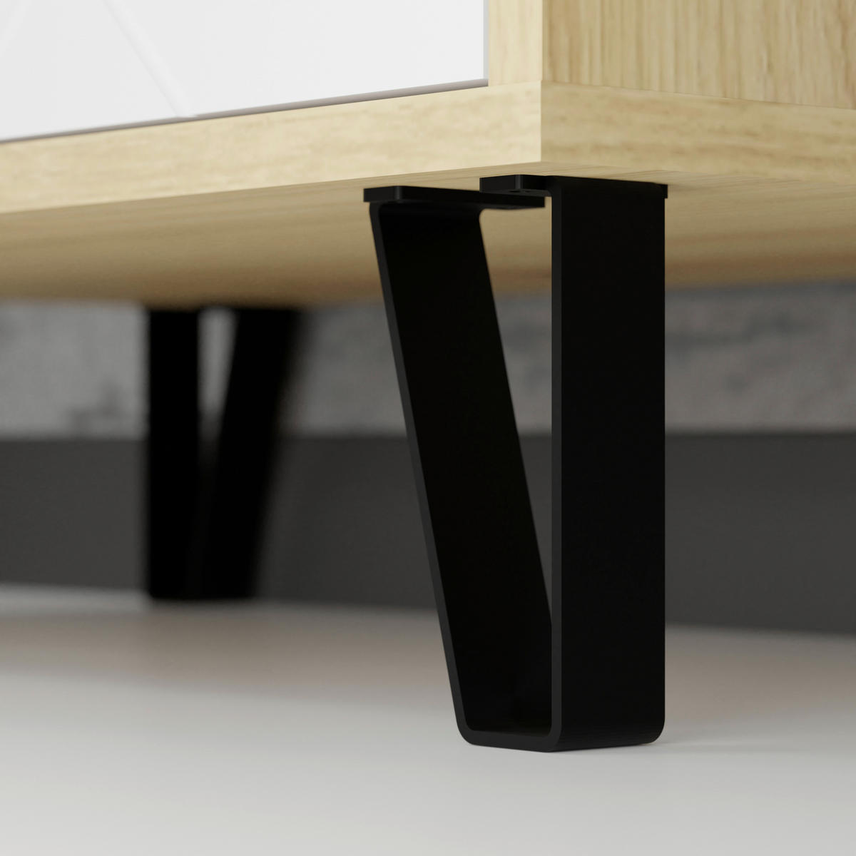 SIDEBOARD  in 183,4/75,2/40 cm  - Schwarz/Weiß, Design, Holzwerkstoff/Metall (183,4/75,2/40cm) - Boxxx