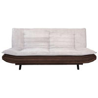 SCHLAFSOFA Mikrofaser, gesteppt Braun, Taupe Schlafen auf Sitzhöhe  - Taupe/Schwarz, Modern, Holz/Textil (194/90/100cm) - P & B