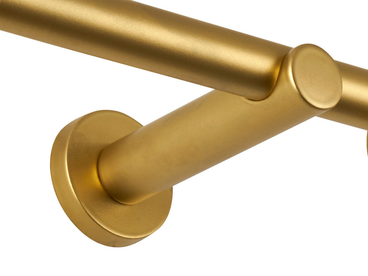VORHANGSTANGENSET  120 cm  - Goldbraun, Basics, Metall (120cm)