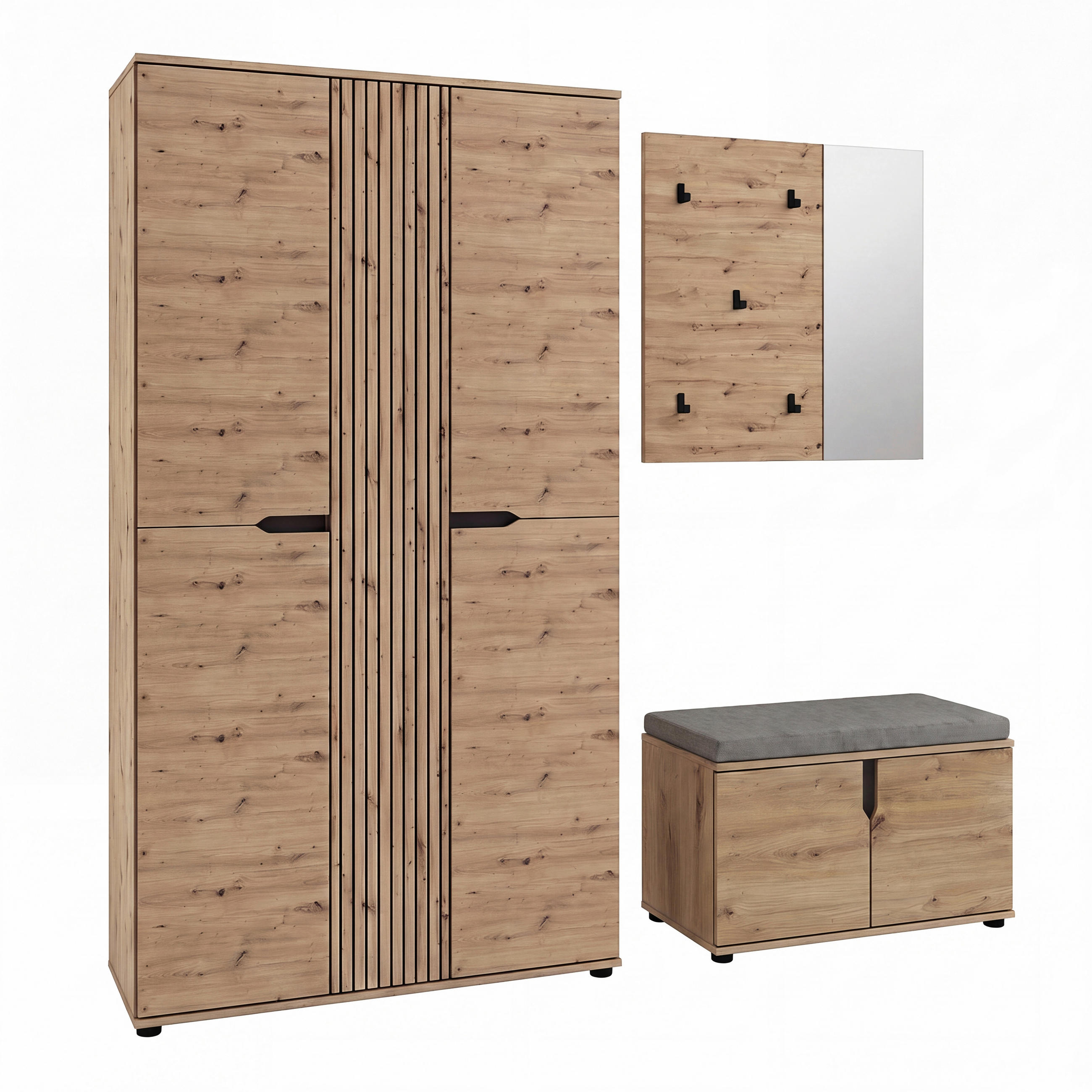 Mid.you Garderobe Eiche Artisan 199x191x37 cm