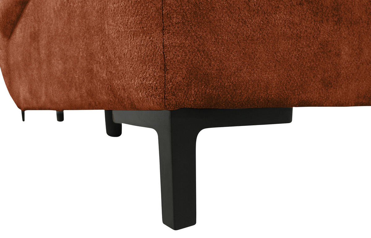 WOHNLANDSCHAFT SOLEI U Rot Chenille  - Rot/Schwarz, Design, Kunststoff/Textil (188/334/184cm) - MID.YOU
