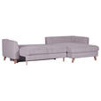 ECKSOFA Grau Cord  - Buchefarben/Grau, Design, Holz/Textil (271/165cm) - Carryhome
