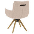 ARMLEHNSTUHL  Sitzfläche 360° drehbar, mit Griff Flachgewebe  Greige  - Greige/Eichefarben, Design, Holz/Textil (62/90/68cm) - Valnatura