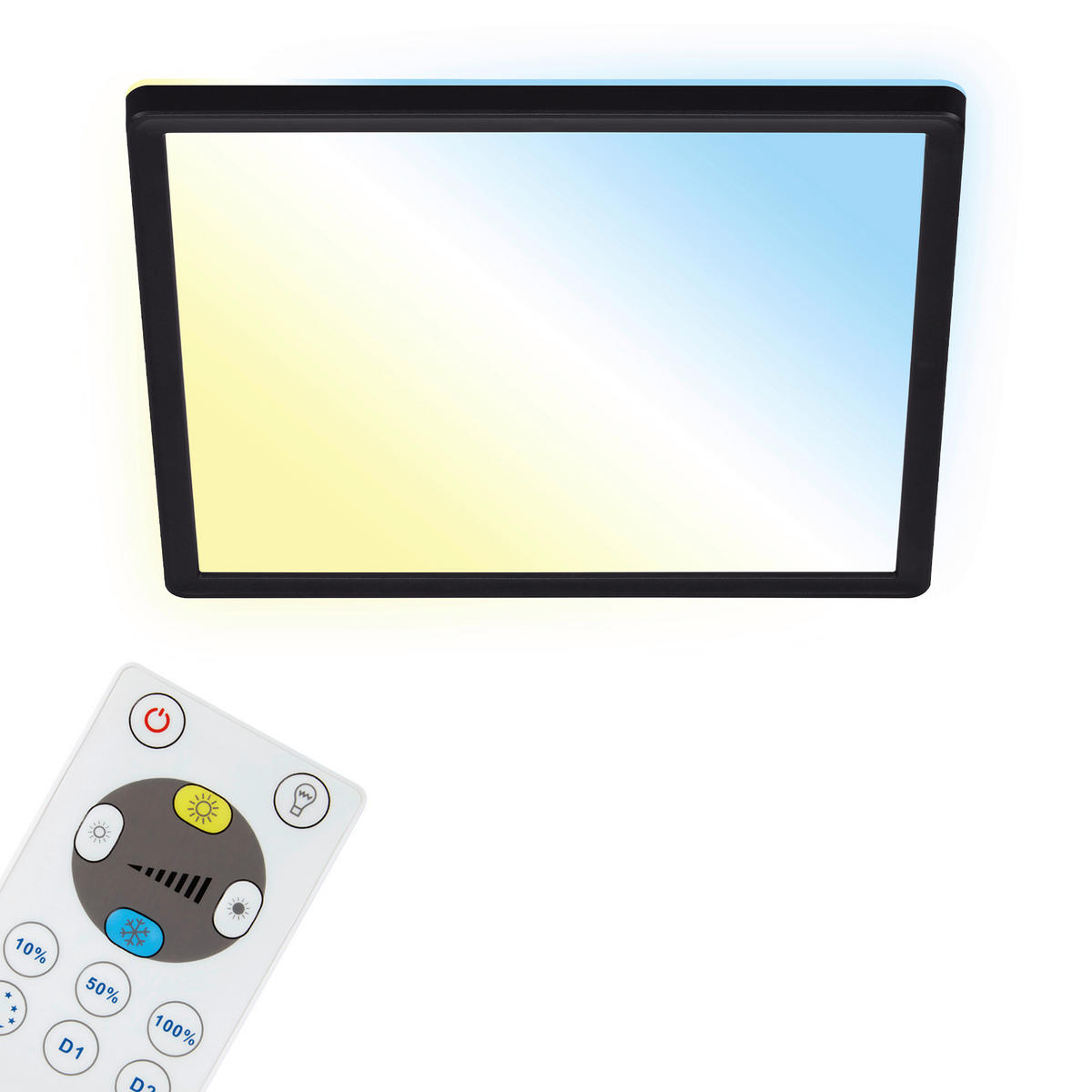 LED-PANEEL 29,3/29,3/2,8 cm   - Schwarz, Design, Kunststoff (29,3/29,3/2,8cm) - Briloner