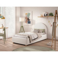 KINDER-/JUNIORBETT 90/200 cm  in Weiß  - Naturfarben/Weiß, ROMANTIK / LANDHAUS, Holz/Textil (90/200cm) - Vipack