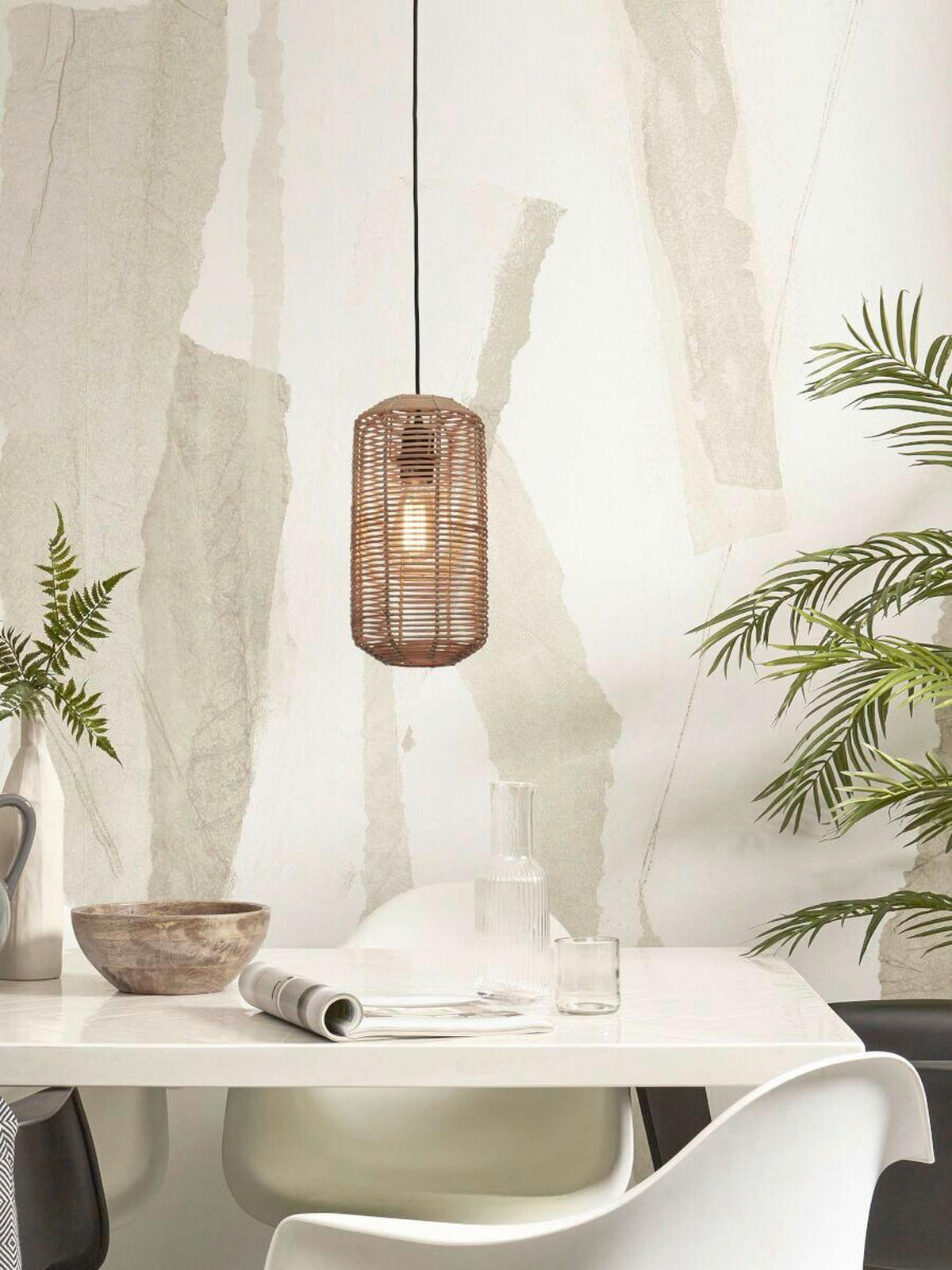 HÄNGELEUCHTE GOOD&MOJO 18/18/35 cm   - Naturfarben, Trend, Holz (18/18/35cm) - Good & Mojo