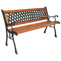 ZAHRADNÍ LAVICE dřevo, kov - hnědá, Moderní, kov/dřevo (125/74/52cm) - Gardenson