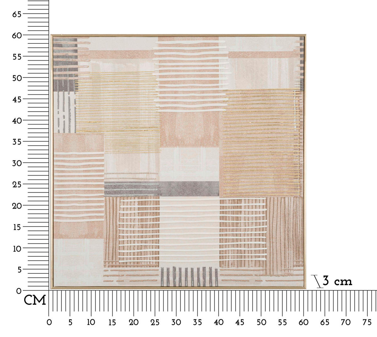 LEINWANDBILD  - Goldfarben, Basics, Holz/Kunststoff (60/60/3cm)