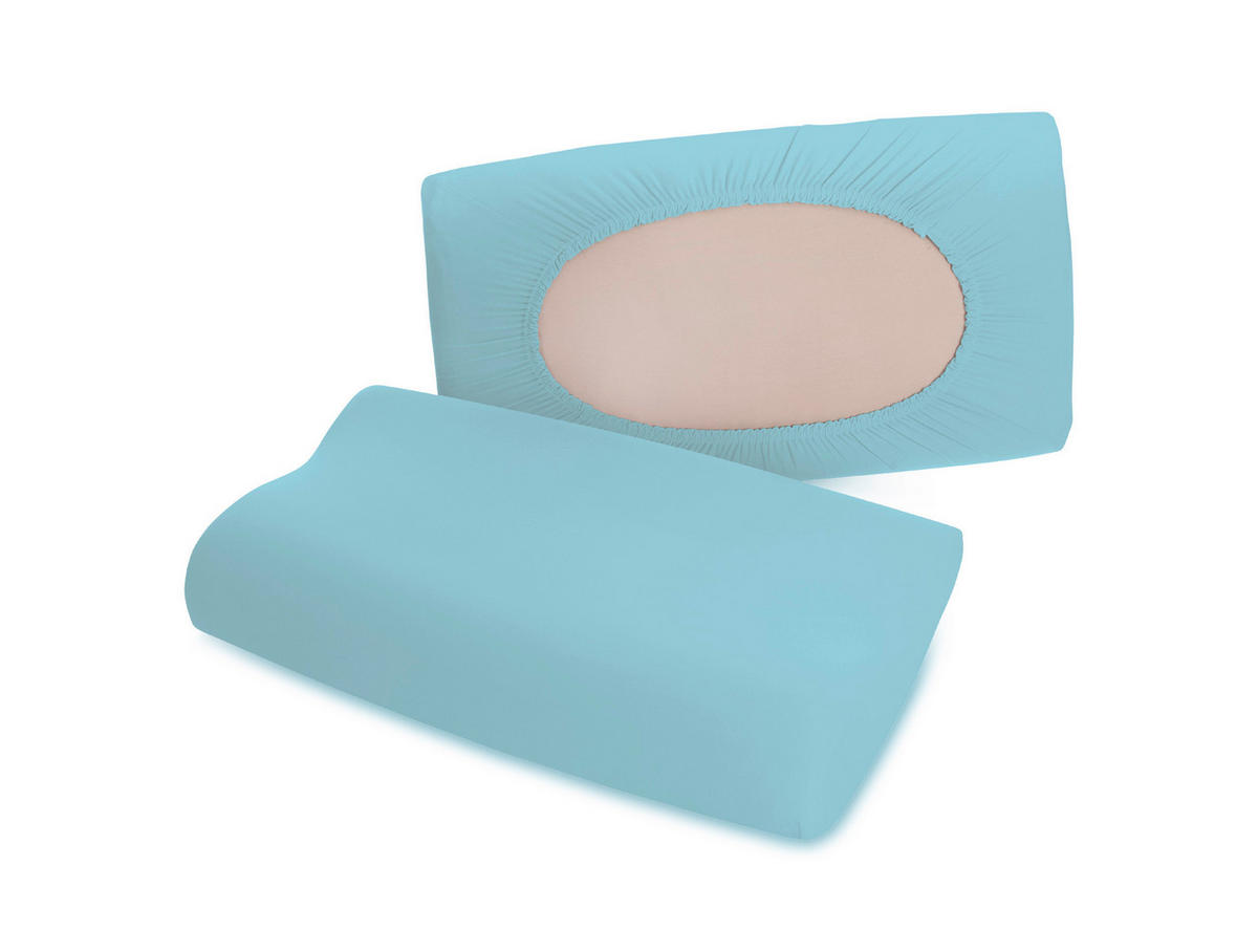KOPFKISSENBEZUG PURE 40-70/40-90 cm  - Hellblau, Basics, Textil (40-70/40-90cm) - Schlafgut