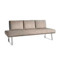 SITZBANK 224/92/78 cm  in Orange, Chromfarben  - Chromfarben/Orange, Design, Textil/Metall (224/92/78cm) - Dieter Knoll