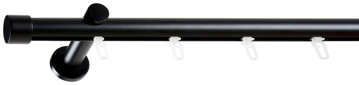 Set Galerii Perdele 120 cm  - negru, Basics, metal (120cm) - Homeware