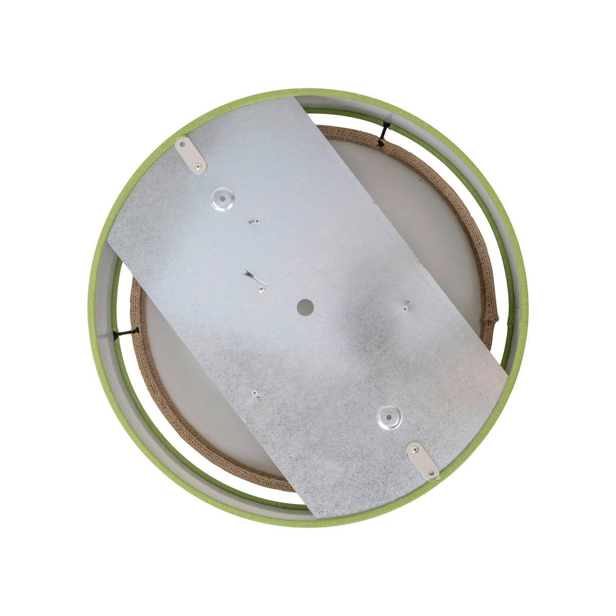 DECKENLEUCHTE 37/12 cm  - Salbeigrün/Naturfarben, Trend, Kunststoff/Textil (37/12cm) - Collett's Monde
