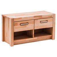 GARDEROBENBANK 100/43/40 cm  - Silberfarben/Buchefarben, Konventionell, Holz/Metall (100/43/40cm) - MID.YOU