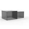 COUCHTISCH Glas 50/50/35 cm  - Grau, Design, Glas (50/50/35cm) - MID.YOU