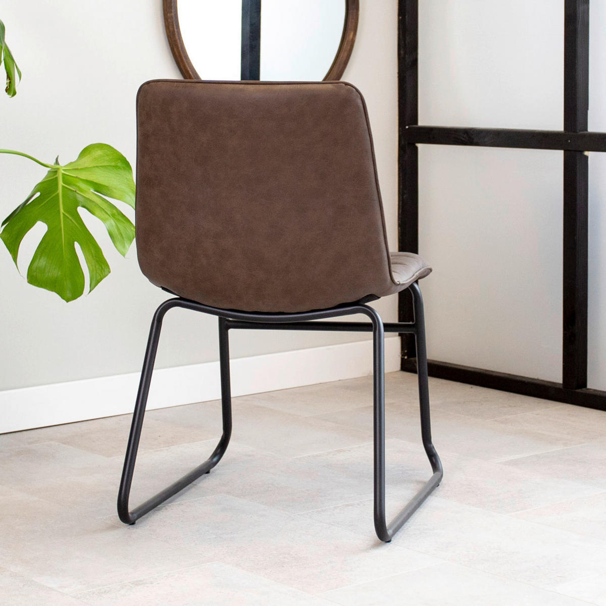 STUHL - Taupe/Schwarz, KONVENTIONELL, Kunststoff/Textil (48/77/56cm) - MID.YOU
