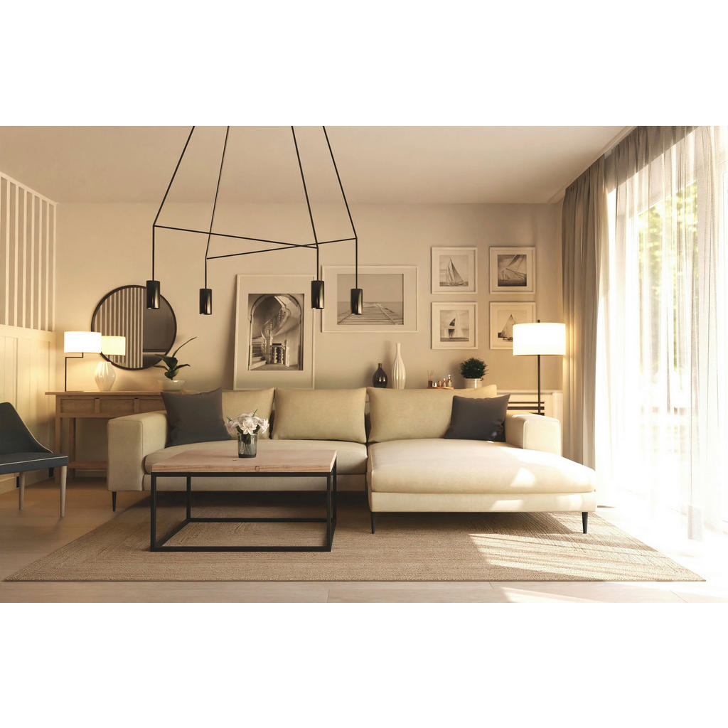 Thumbnail - Trendmanufaktur Eckschlafsofa Aurora, Beige, Textil, 4-Sitzer, Füllung: Schaumstoff, Silikon, 295x170 cm, seitenverkehrt...