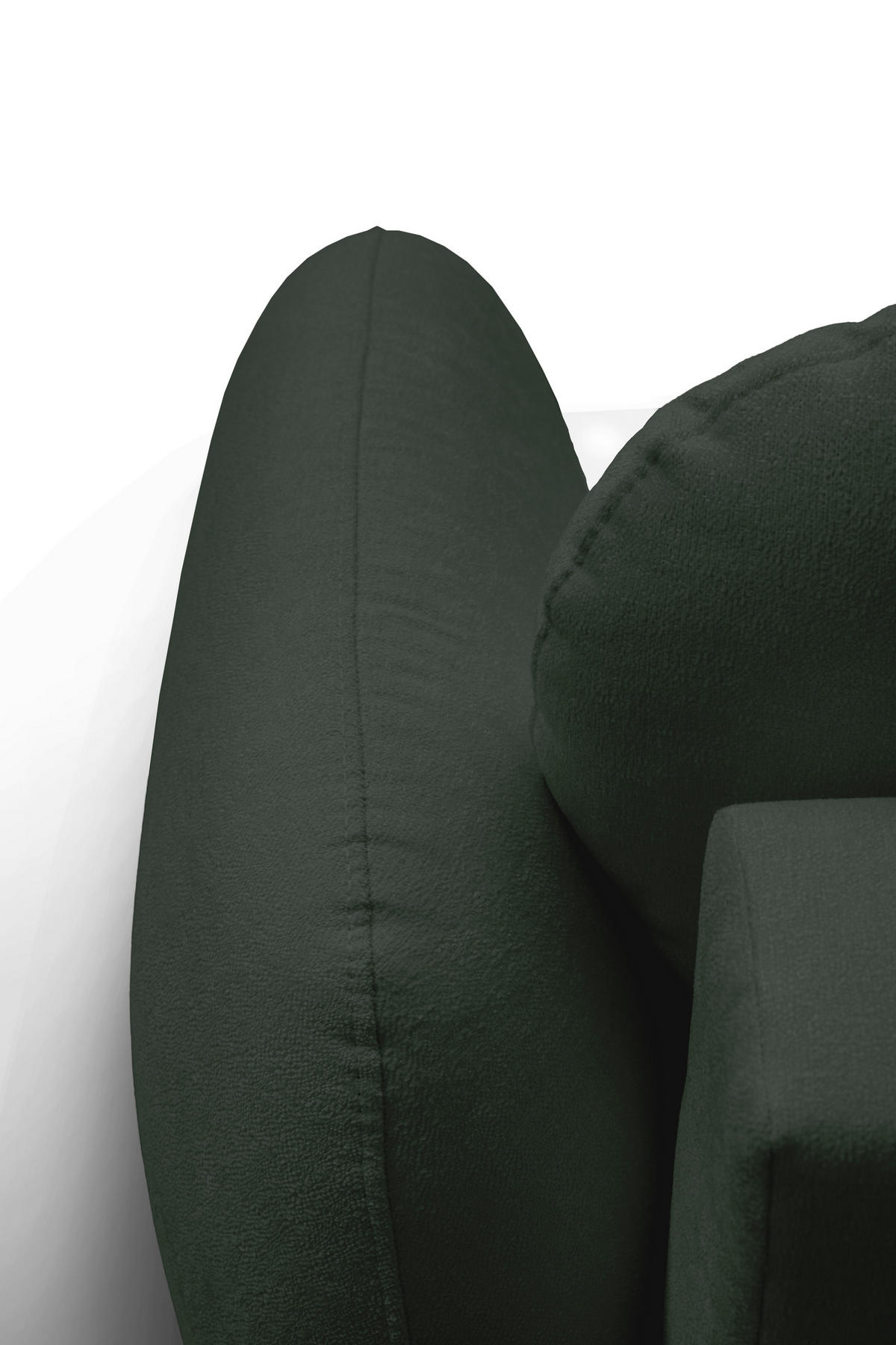 ECKSOFA VELU Grün Chenille  - Schwarz/Grün, Design, Textil (175cm) - MID.YOU