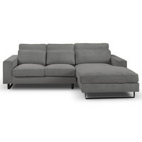 ECKSOFA BOLIVIA in Cord Grau  276/183 cm  - Beige/Schwarz, Basics, Holzwerkstoff/Textil (276/183cm) - MID.YOU
