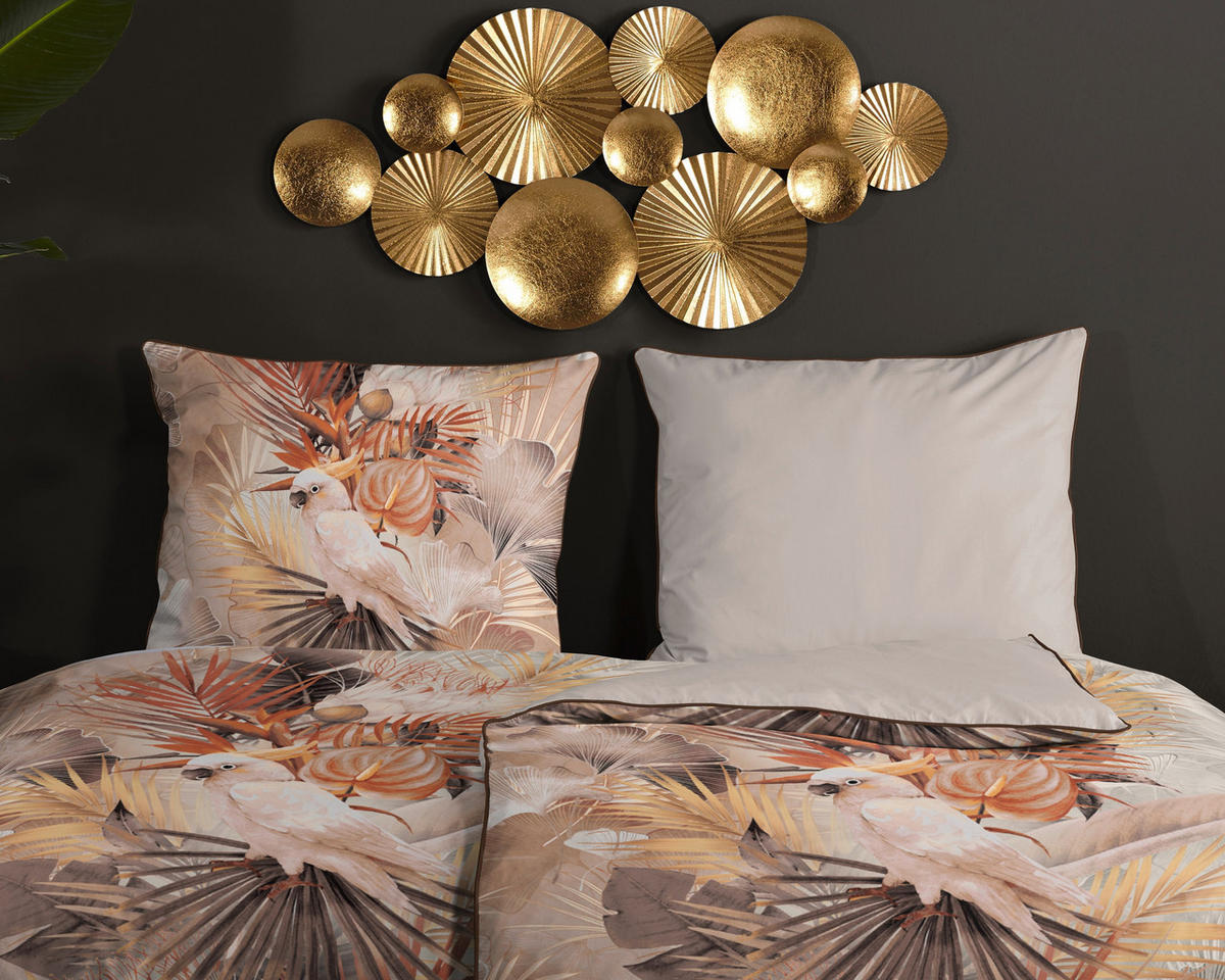 WENDEBETTWÄSCHE Pippa Satin 155/220 cm  - Taupe/Beige, Natur, Textil (155/220cm)