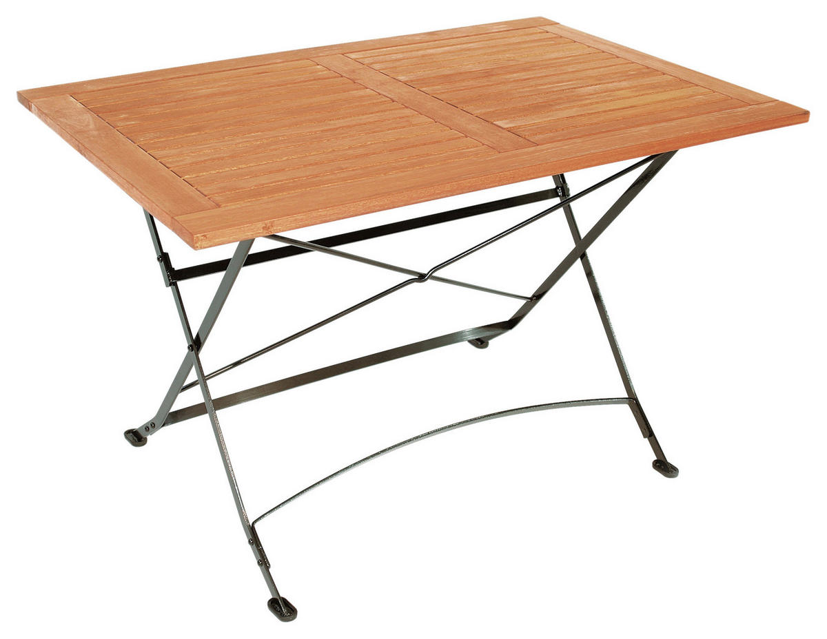 GARTENTISCH 120/80/74 cm Holz, Metall rechteckig  - Naturfarben, ROMANTIK / LANDHAUS, Holz/Metall (120/80/74cm) - Gardenson