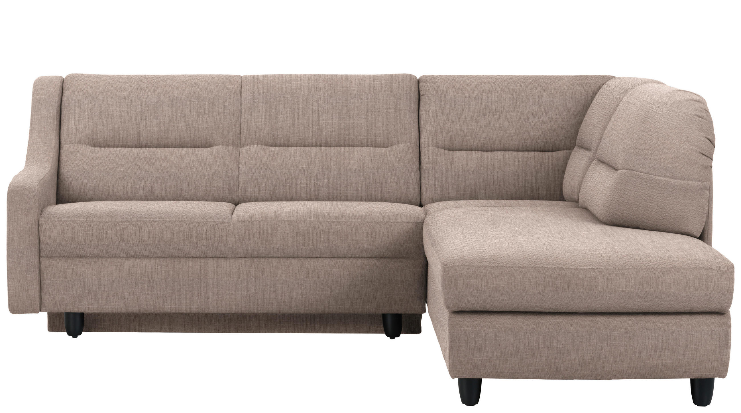 ECKSOFA in Chenille Schlammfarben  226/208 cm  - Schlammfarben/Schwarz, KONVENTIONELL, Textil (226/208cm) - Sedda