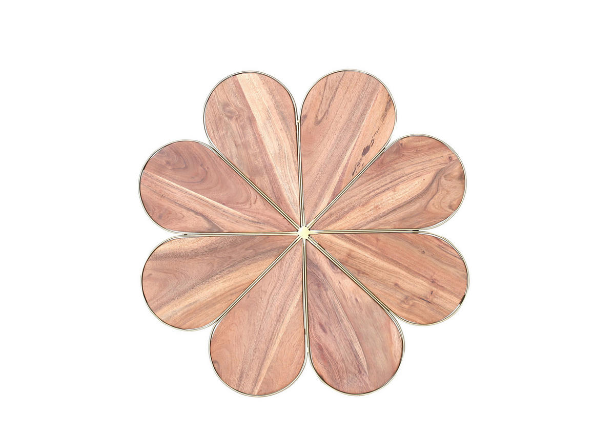 MIZICA, naravne barve, črna  - zlate barve/črna, Romantika, kovina/les (70/70/38cm) - Carryhome