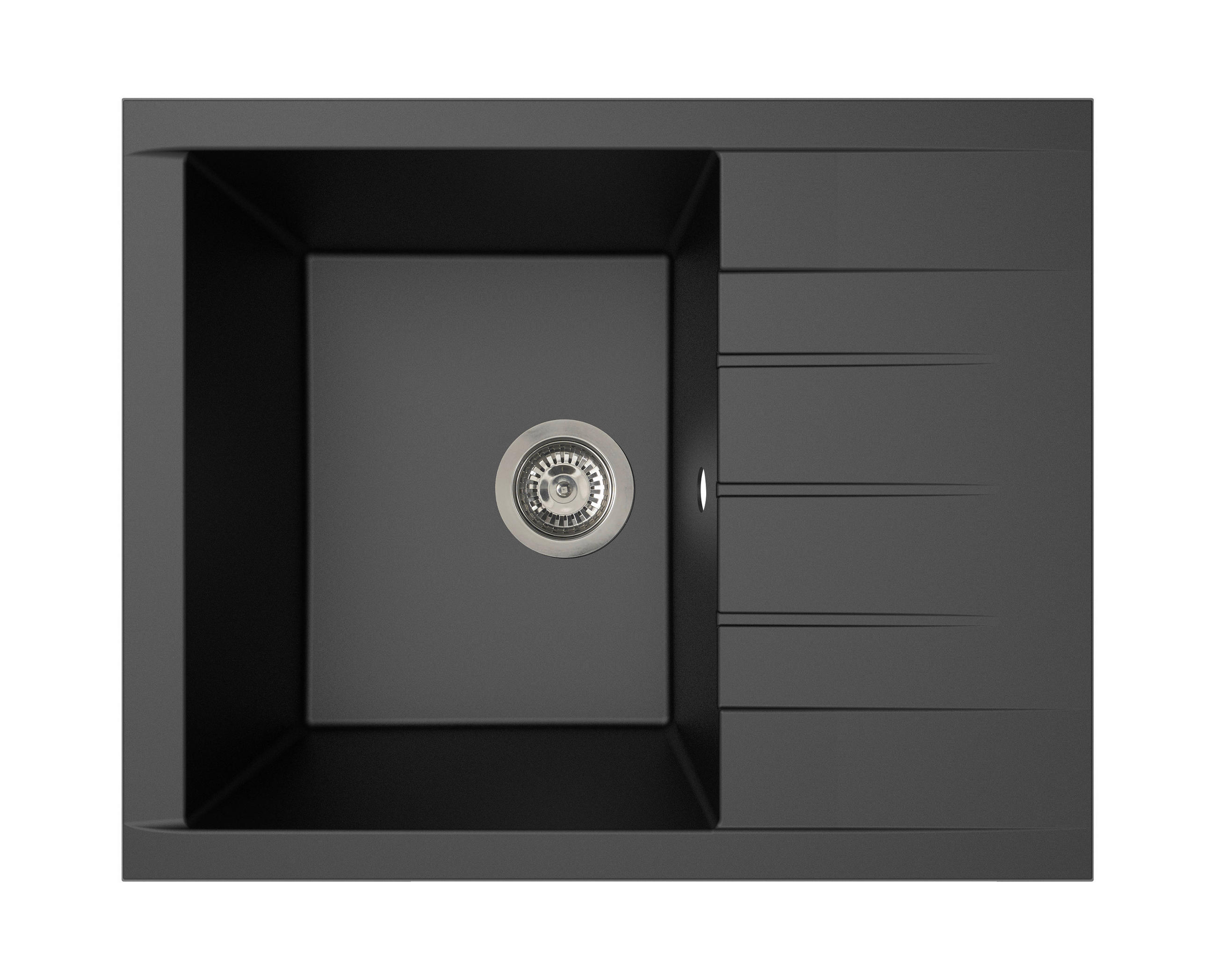 SPÜLE 175000000283  - Schwarz, Basics, Glas/Kunststoff (62/21/50cm) - Respekta