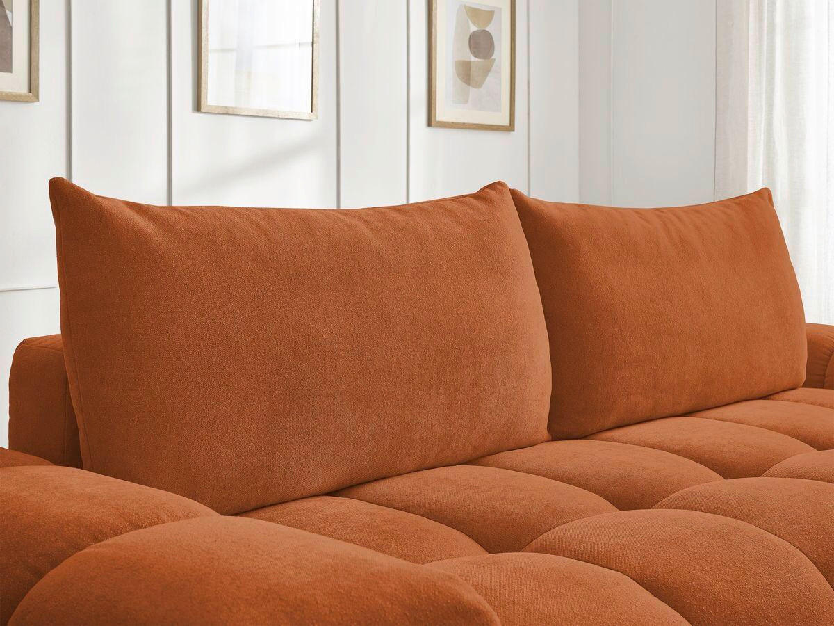 3-SITZER-SOFA EVEREST Struktur Orange  - Schwarz/Orange, MODERN, Kunststoff/Textil (278/90/115cm)