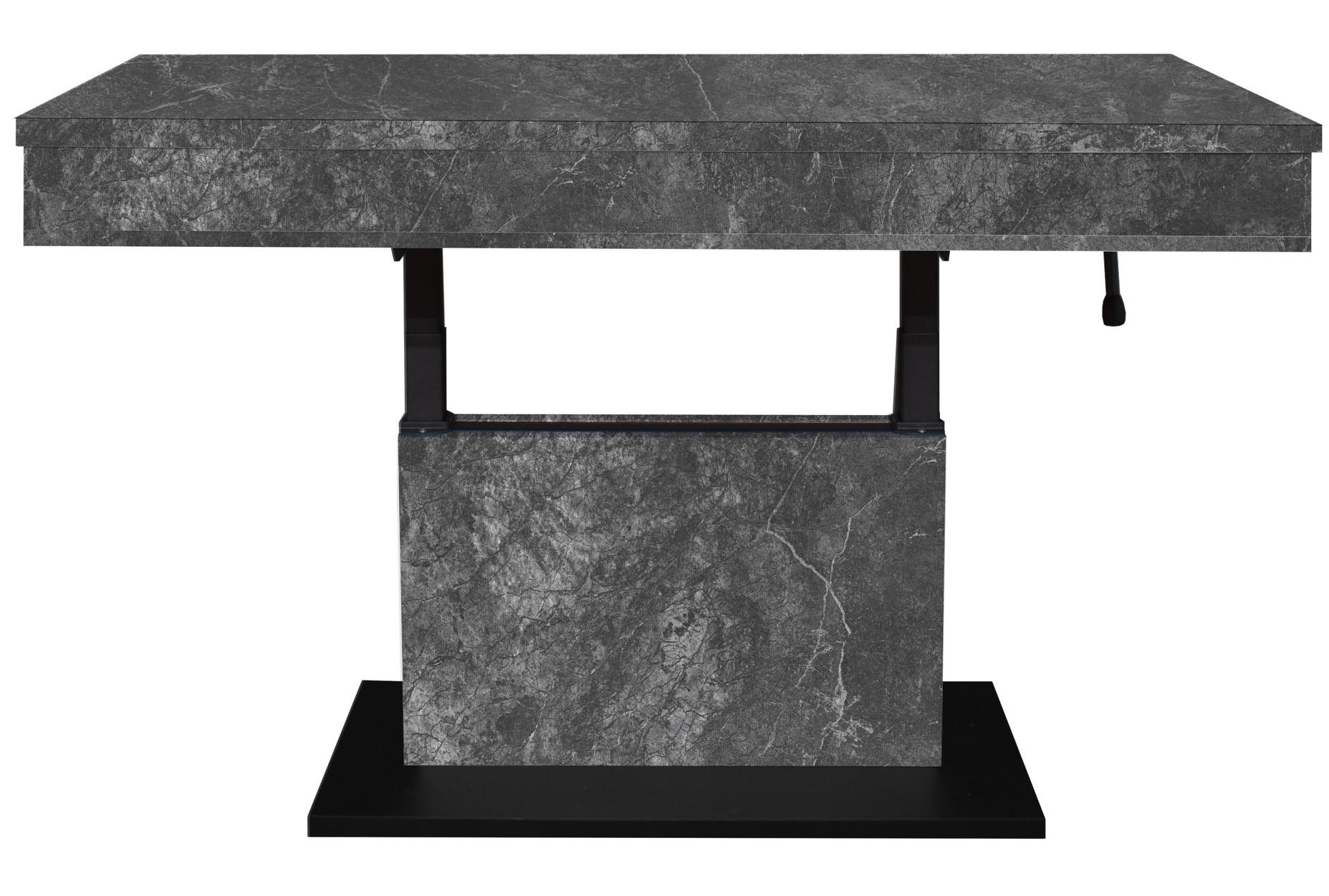 COUCHTISCH in Metall, Holzwerkstoff  - Graphitfarben/Schwarz, Design, Holzwerkstoff/Metall (110/58-77/60cm) - MID.YOU