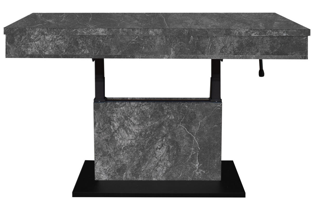 COUCHTISCH in Metall, Holzwerkstoff  - Graphitfarben/Schwarz, Design, Holzwerkstoff/Metall (110/58-77/60cm) - MID.YOU