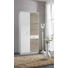 DREHTÜRENSCHRANK in Weiß, Eichefarben - Eichefarben/Silberfarben, KONVENTIONELL, Holzwerkstoff/Kunststoff (90 199 58cm) - Boxxx DREHTÜRENSCHRANK in Weiß, Eichefarben - Eichefarben/Silberfarben, KONVENTIONELL, Holzwerkstoff/Kunststoff (90 199 58cm) - Boxxx