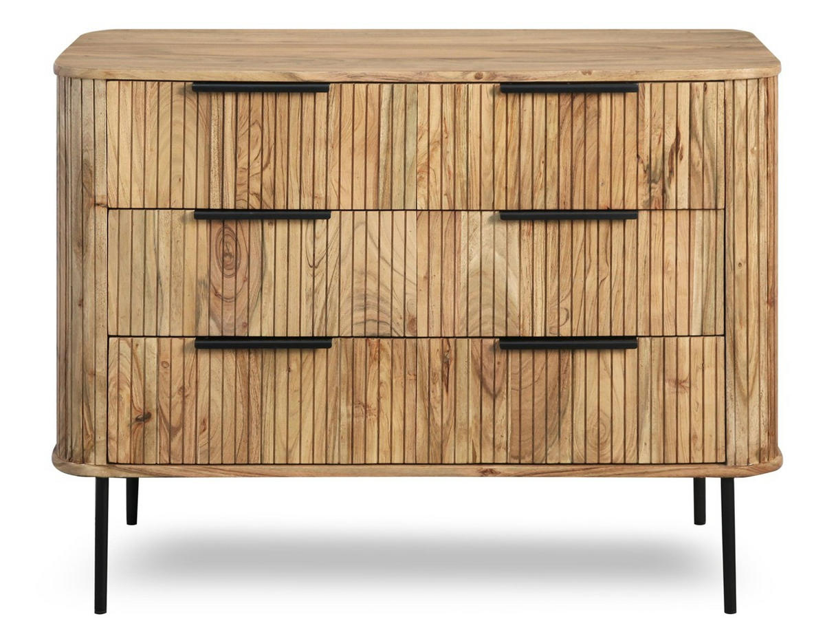 KOMMODE  in 103/80/45 cm  - Grau, KONVENTIONELL, Holz/Metall (103/80/45cm) - Livetastic