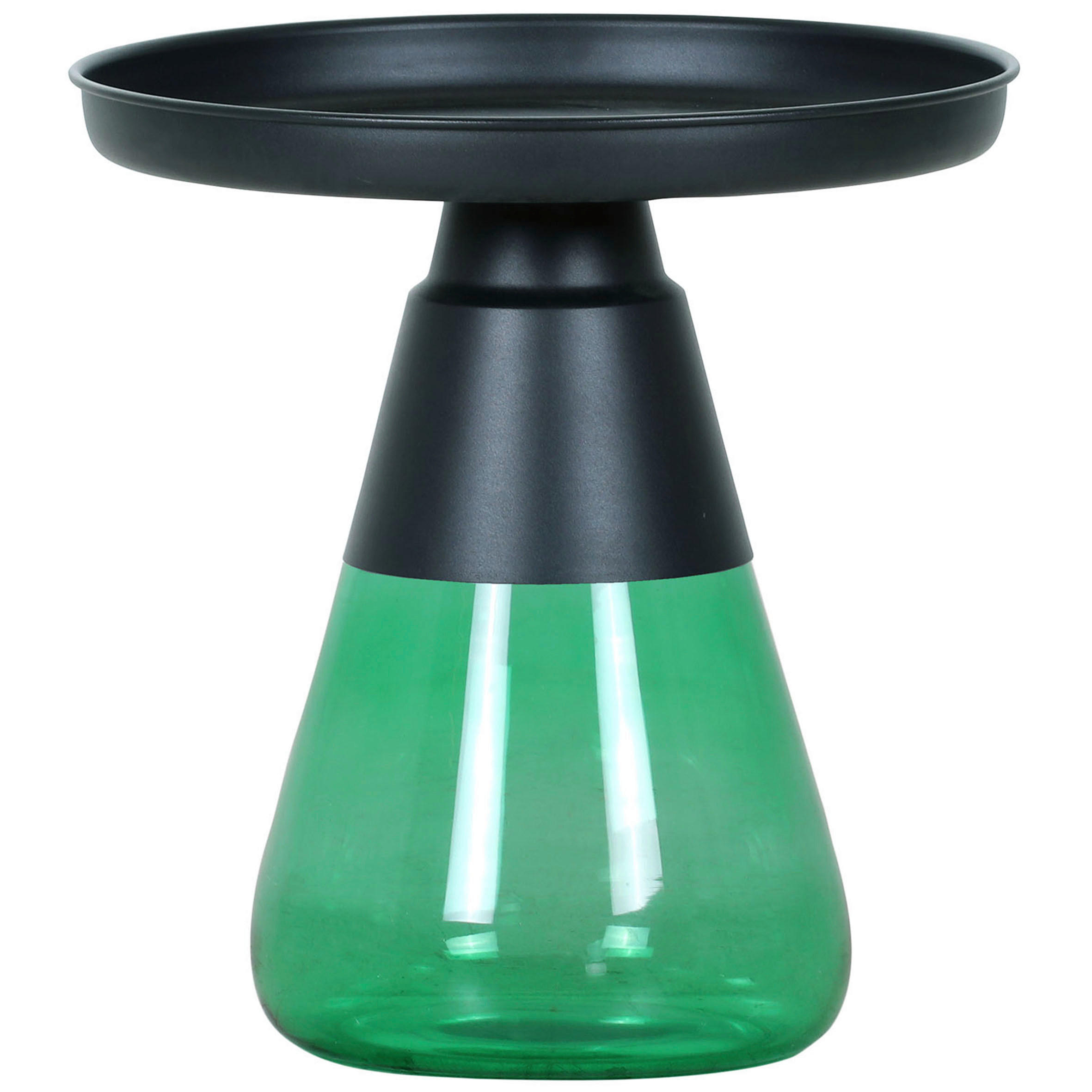 SOFFBORD i metall  - svart/mörkgrön, Design, metall/glas (50/52cm) - Belluti