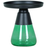 SOFFBORD i metall  - svart/mörkgrön, Design, metall/glas (50/52cm) - Belluti