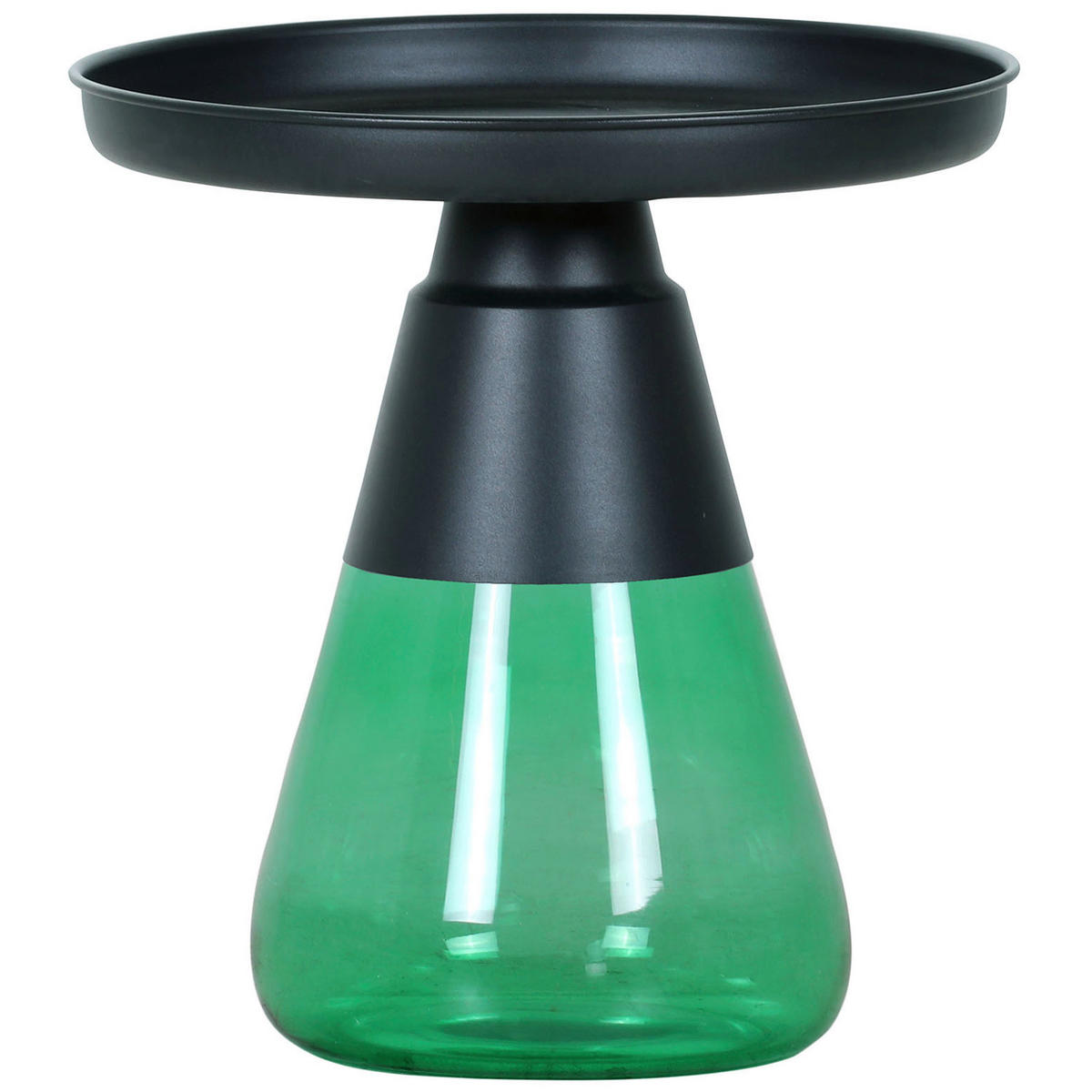 SOFFBORD i metall  - svart/mörkgrön, Design, metall/glas (50/52cm) - Belluti