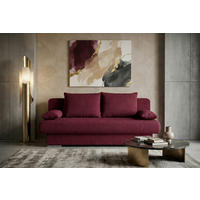 SCHLAFSOFA  mit Liegefunktion, Rücken echt Rot  - Chromfarben/Rot, Design, Kunststoff/Textil (193/86/85cm) - P & B