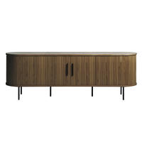 LOWBOARD  in 180/56/40 cm  - Eiche dunkel/Schwarz, Trend, Holz/Holzwerkstoff (180/56/40cm) - home24