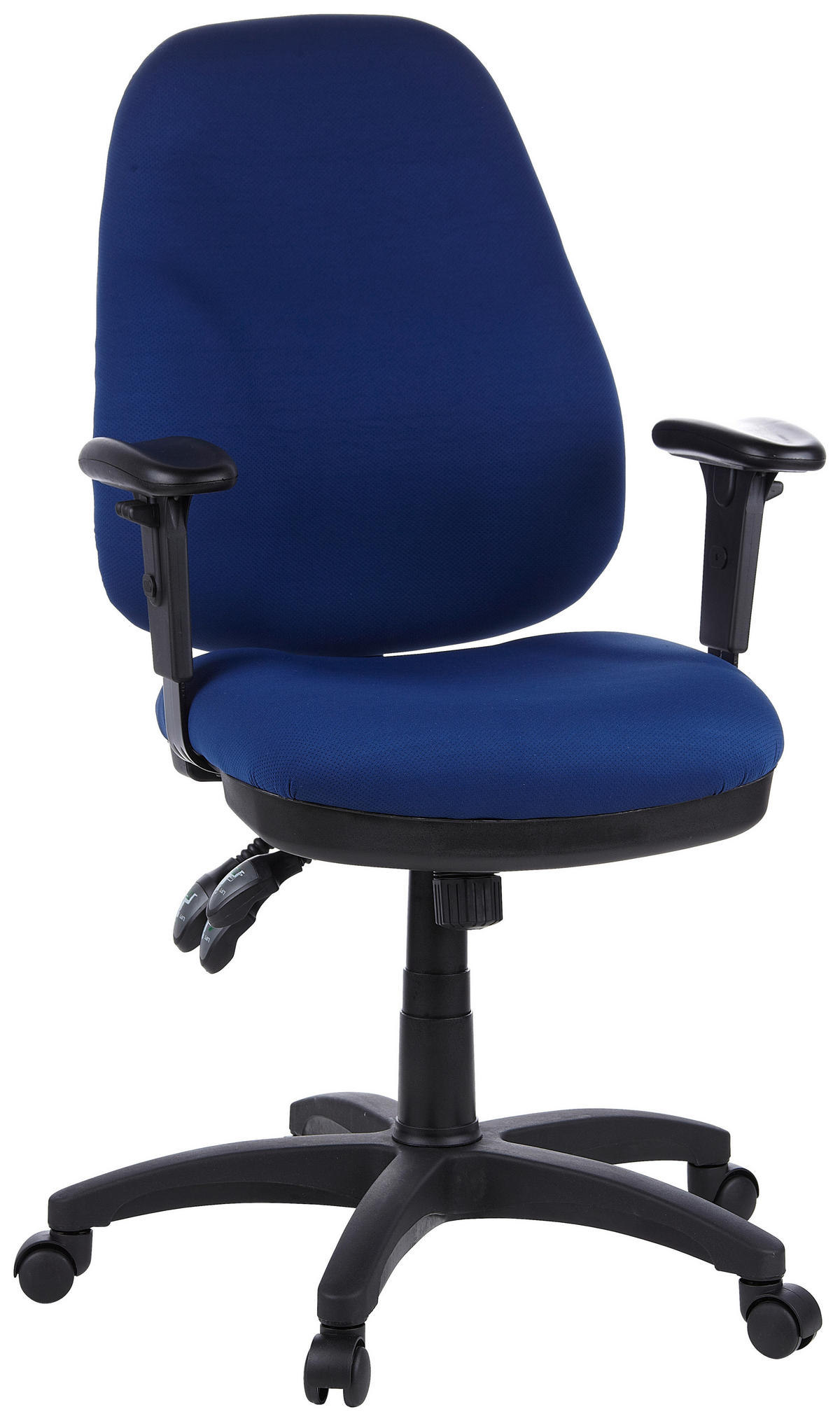 DREHSTUHL Flachgewebe Schwarz, Blau  - Blau/Schwarz, Basics, Kunststoff/Textil (58/121/46cm) - MID.YOU