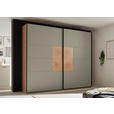 SCHWEBETÜRENSCHRANK  in Salbeigrün, Eiche Artisan  - Salbeigrün/Schwarz, KONVENTIONELL, Holzwerkstoff/Metall (270/225,5/63,7cm) - Xora
