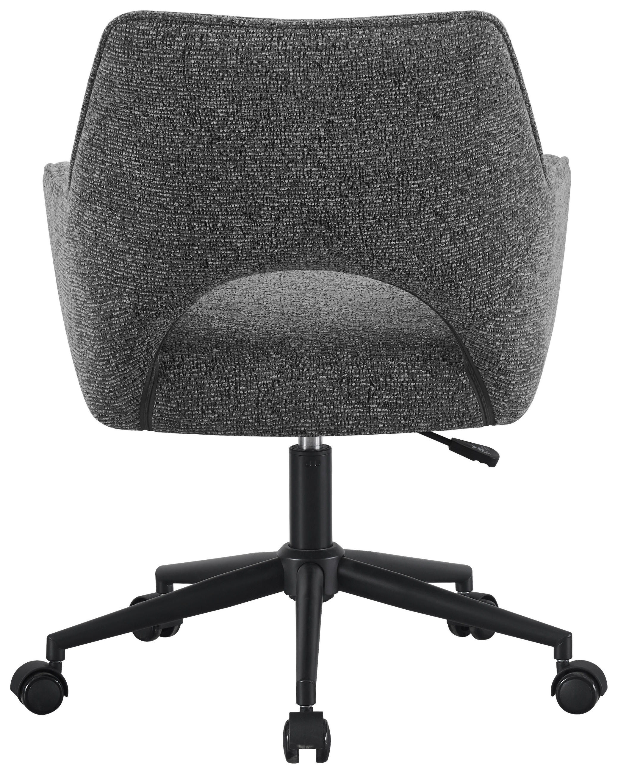 ARMLEHNSTUHL  in Eisen Webstoff  - Dunkelgrau/Schwarz, MODERN, Textil/Metall (59/83-90/61,5cm) - MID.YOU