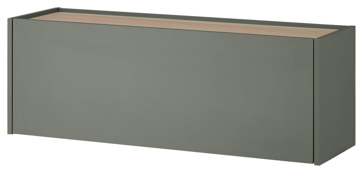 SCHUHSCHRANK Eichefarben, Salbeigrün  - Eichefarben/Salbeigrün, Design, Holzwerkstoff (100/35/30cm) - Modante