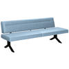 SITZBANK in Metall, Textil Hellblau  - Schwarz/Hellblau, Konventionell, Textil/Metall (220/87/70-86cm) - Moderano