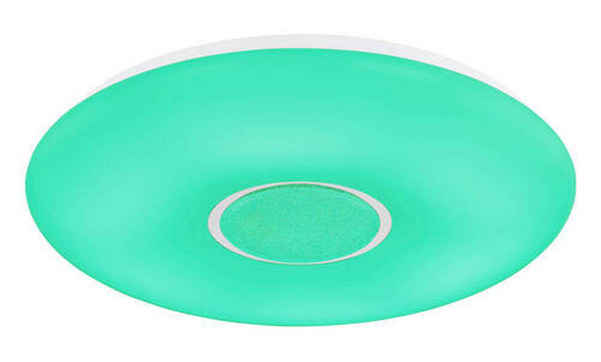 LED-DECKENLEUCHTE 40 W  48,5/7,2 cm    - Klar/Weiss, Design, Glas/Kunststoff (48,5/7,2cm) - Globo