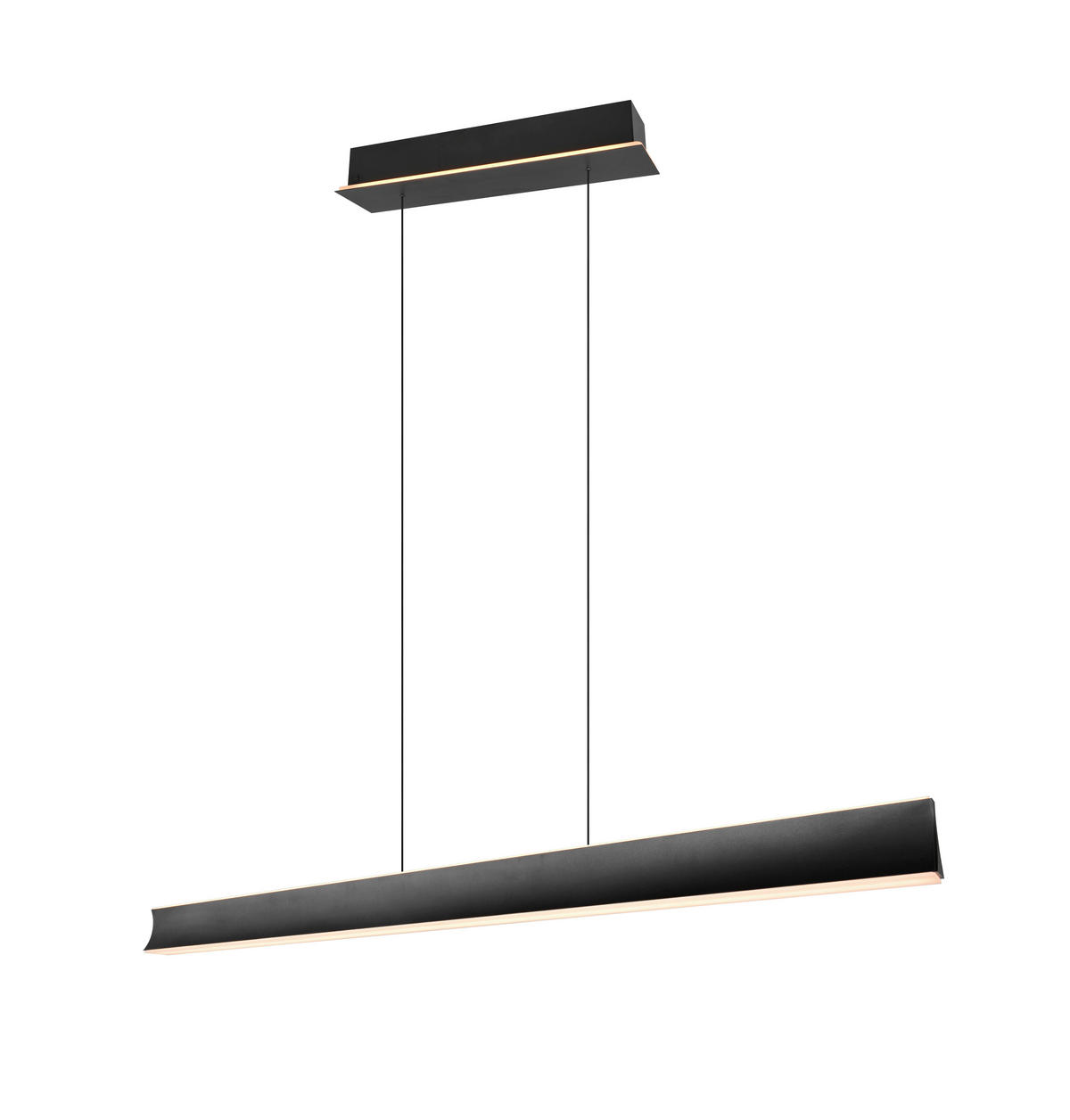 LED-HÄNGELEUCHTE 160,5/200/14 cm    - Schwarz/Weiß, Design, Kunststoff/Metall (160,5/200/14cm) - Cinque